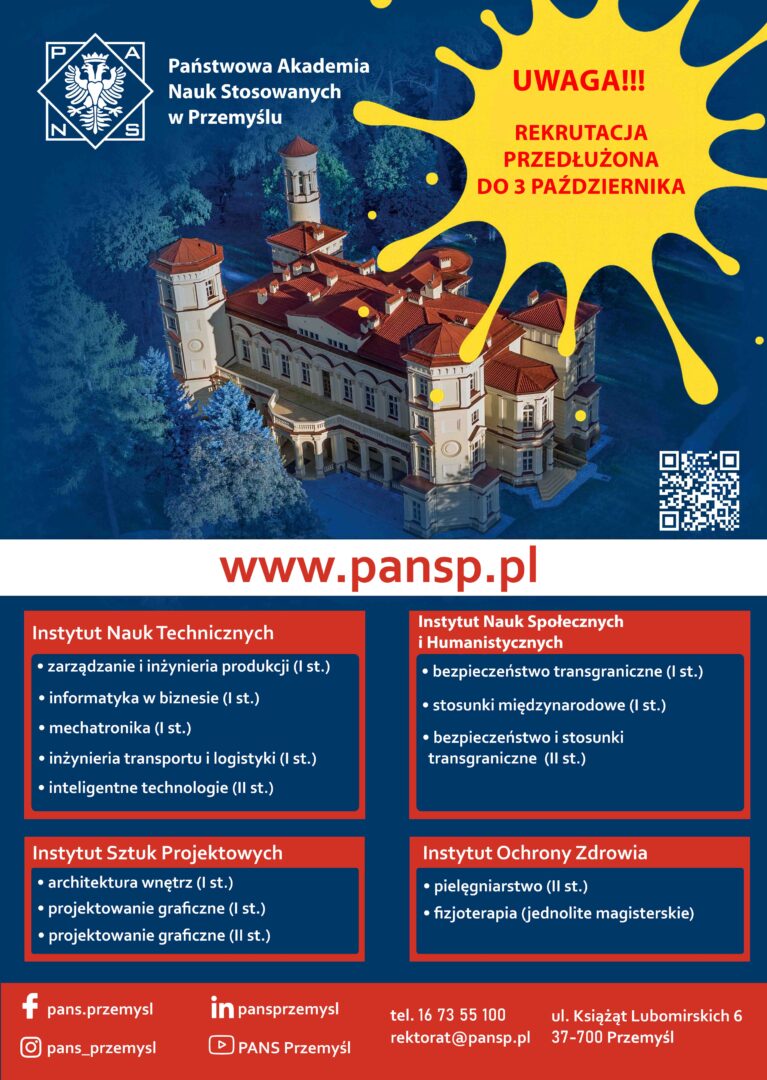 REKRUTACJA UZUPEŁNIAJĄCA NA ROK AKADEMICKI 2025/2026 PRZEDŁUŻONA