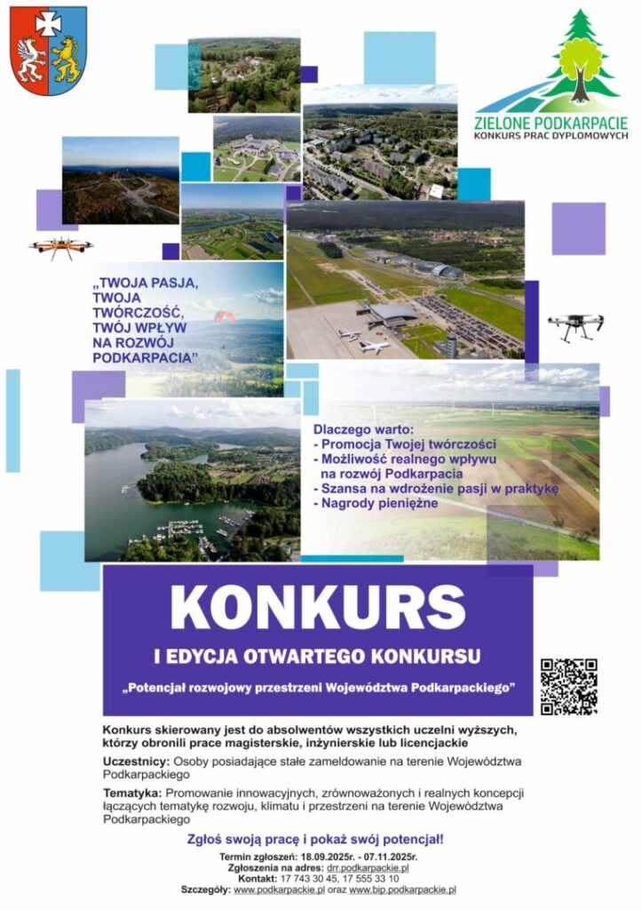 Konkurs na najlepszą pracę dyplomową pn. „Potencjał rozwojowy przestrzeni Województwa Podkarpackiego”