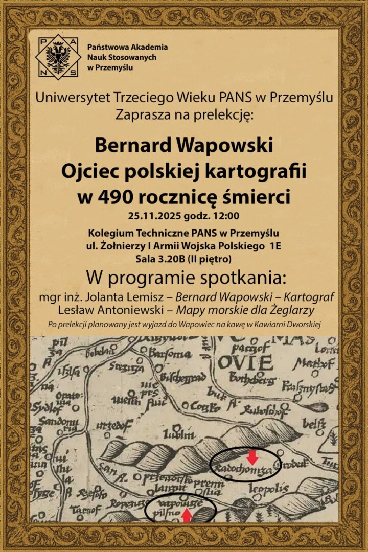 Uniwersytet Trzeciego Wieku PANS w Przemyślu zaprasza na prelekcję