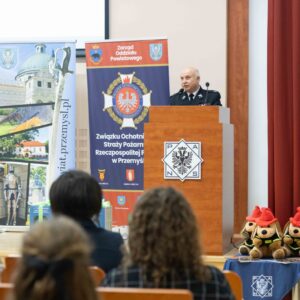 Dh Witold Kazienko – Prezes Zarządu Oddziału Powiatowego Związku Ochotniczych Straży Pożarnych RP w Przemyślu (otwarcie wydarzenia)