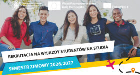 ZAPISY na wyjazdy studentów na studia częściowe w semestrze zimowym 2026/2027 w ramach programu Erasmus+