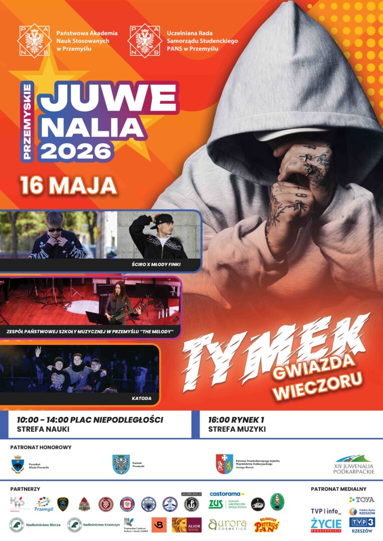 PRZEMYSKIE JUWENALIA 2026 w ramach XIV Juwenaliów Podkarpackich – ZAPRASZAMY!