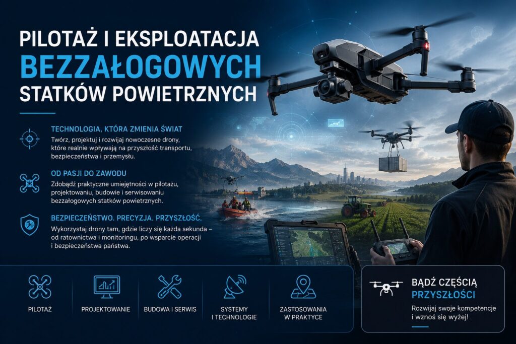 Pilotaż i eksploatacja bezzałogowych statków powietrznych – specjalność dostosowana do współczesnych technologii