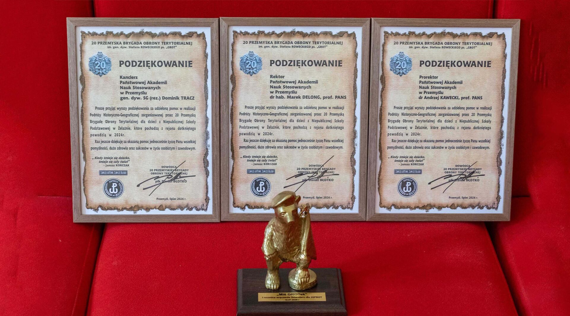 GROTek w PANS – podziękowanie od 20 PBOT